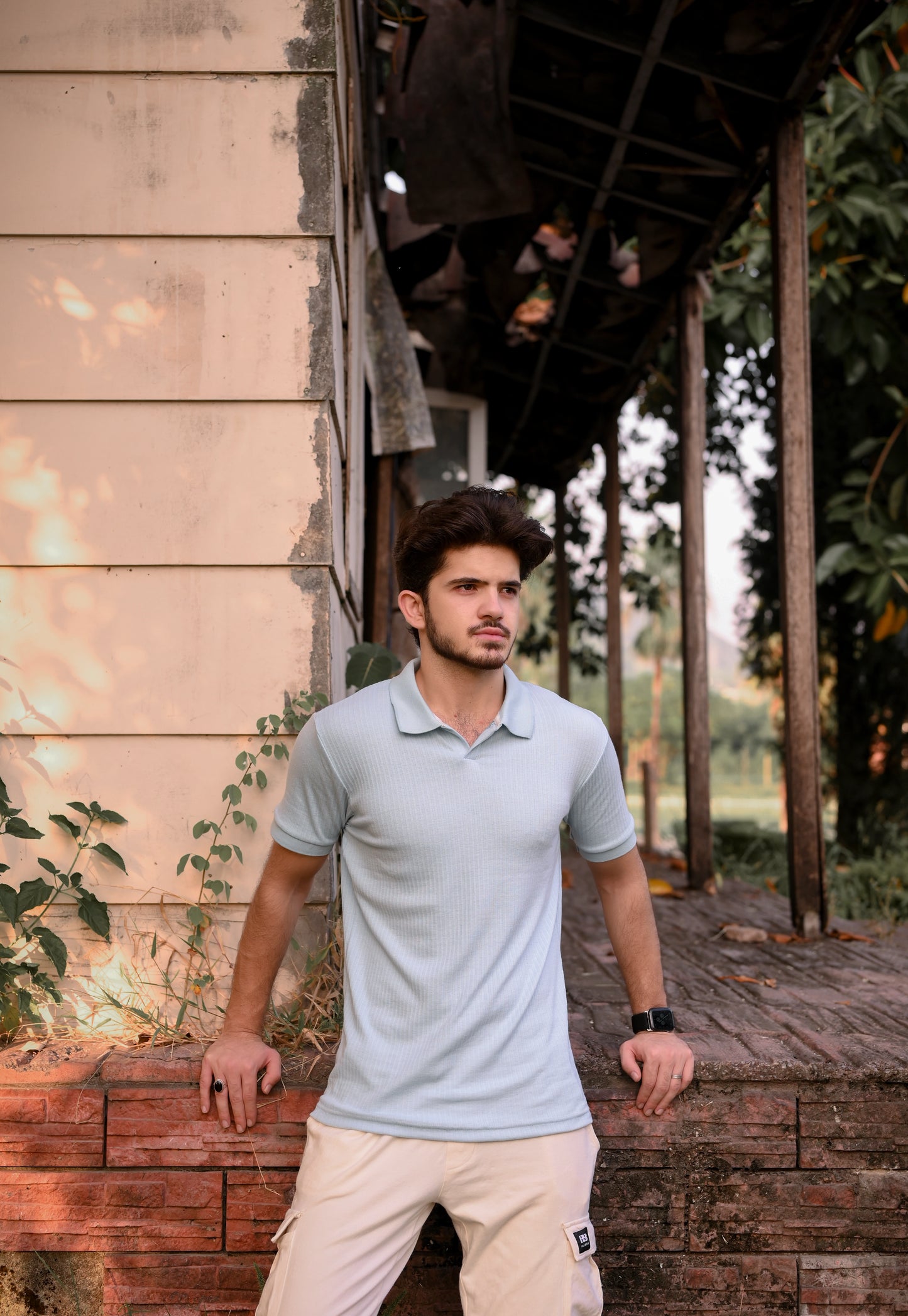 Drop Needle Polo - Ocean Breeze
