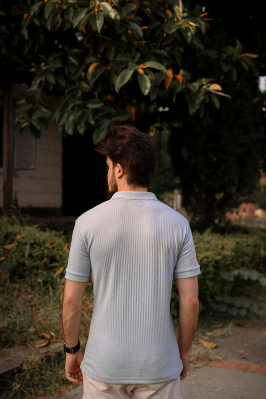 Drop Needle Polo - Ocean Breeze