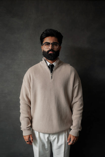 OATMEAL RELAXED SWEATER