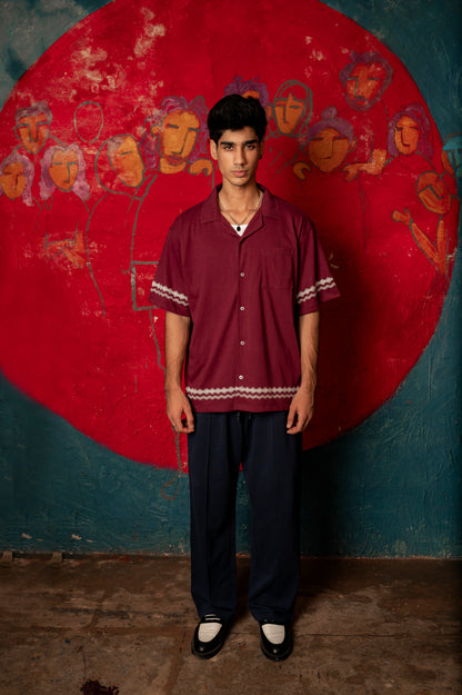 Vintage Maroon Button Down Shirt
