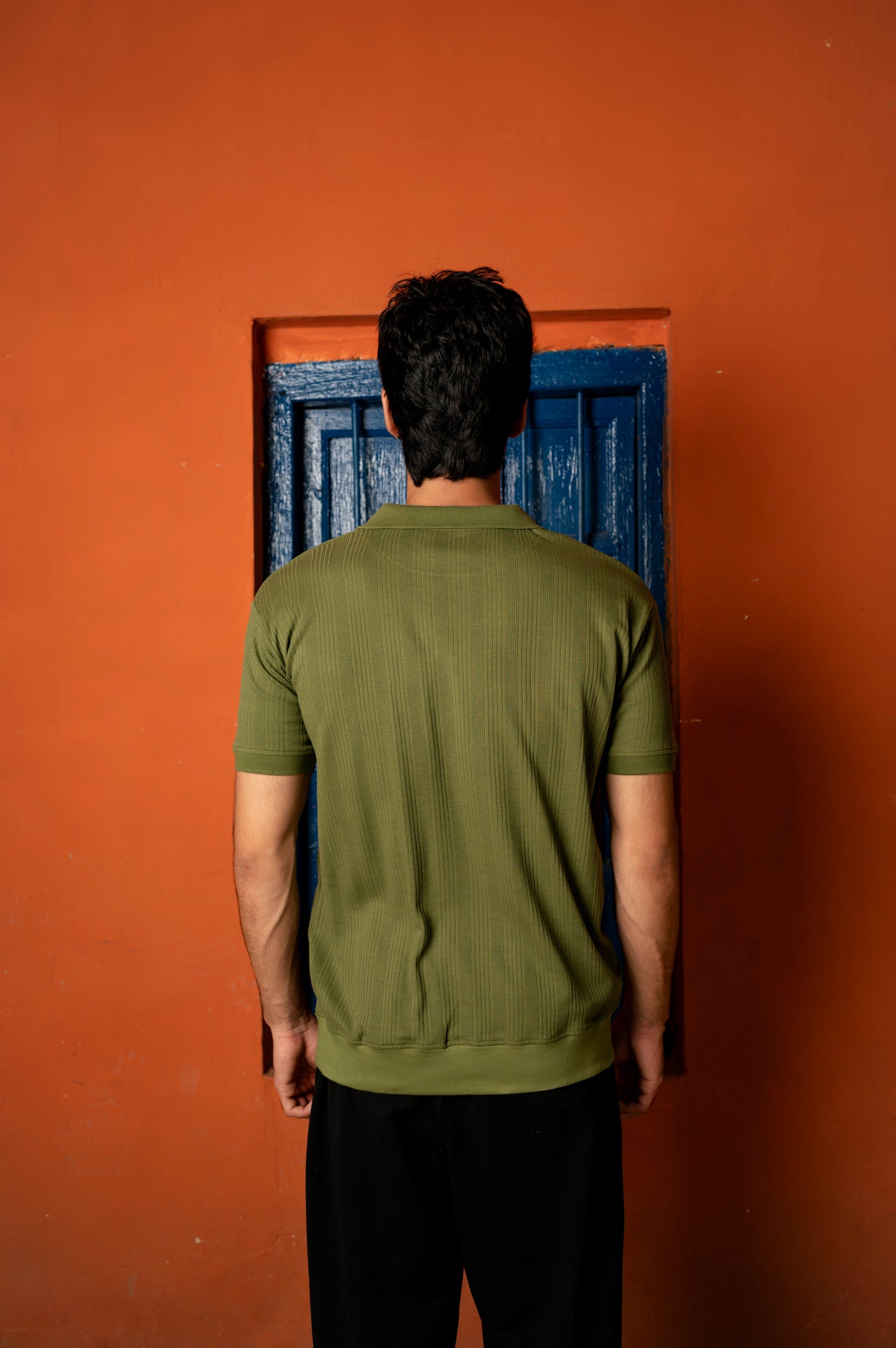 Olive Green Drop Needle Polo