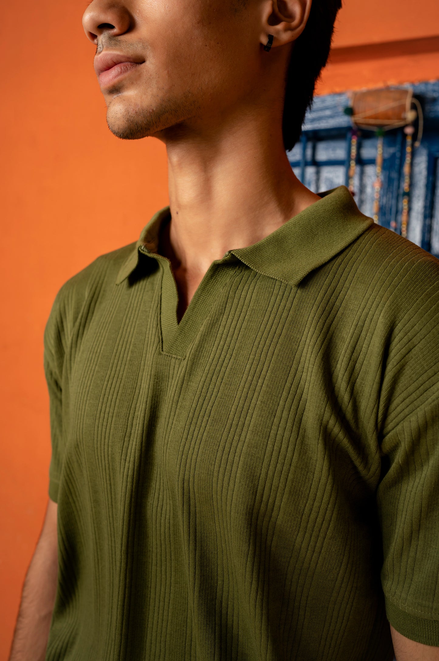 Olive Green Drop Needle Polo